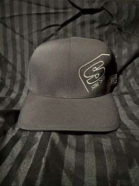 Men's Black Baseball Cap with Simpson Racing Embroidered Logo